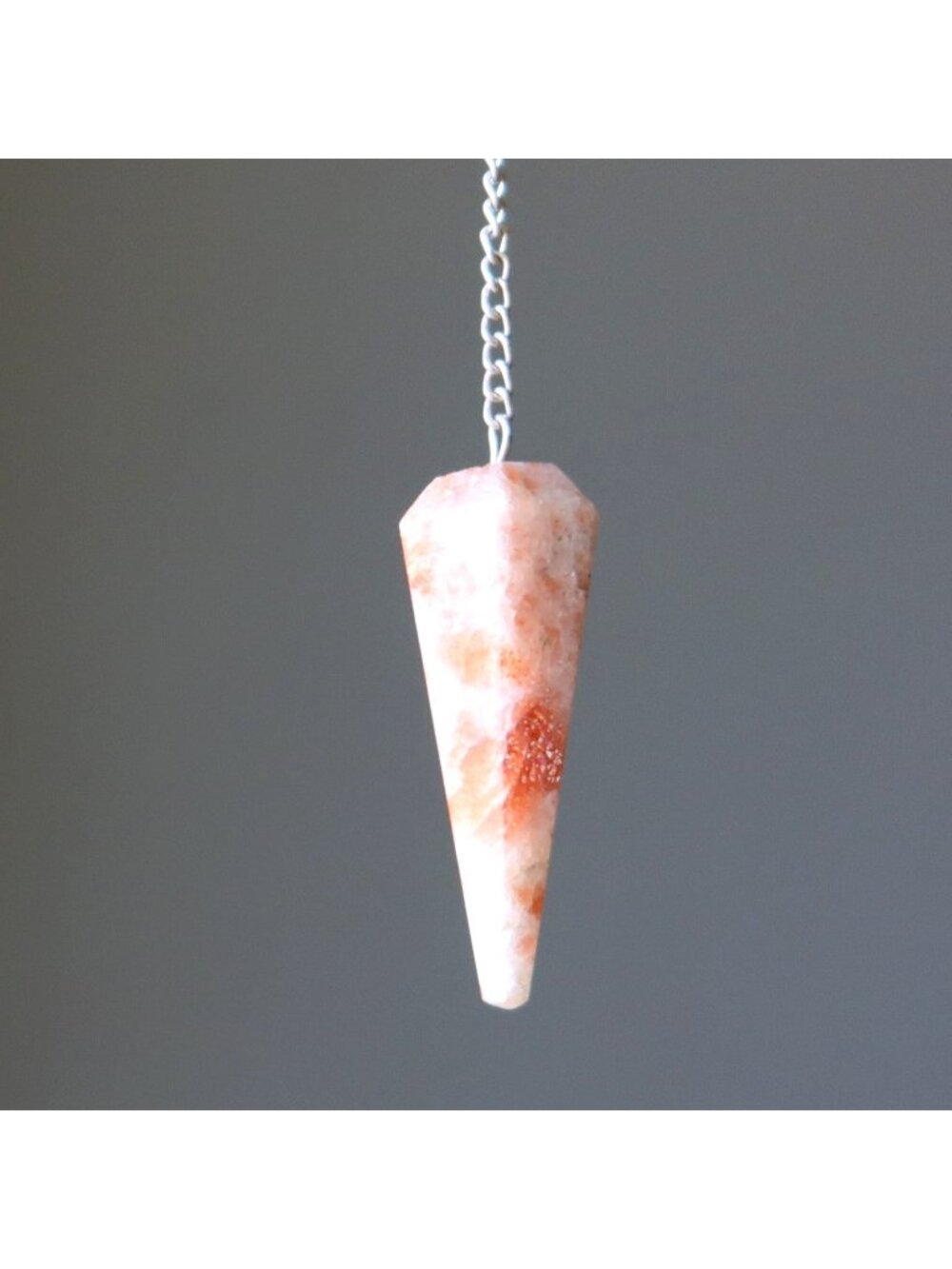 Sunstone Pendulum Sun Divination Feng Shui Stone Crystal Healing Dowsing Tool Gi